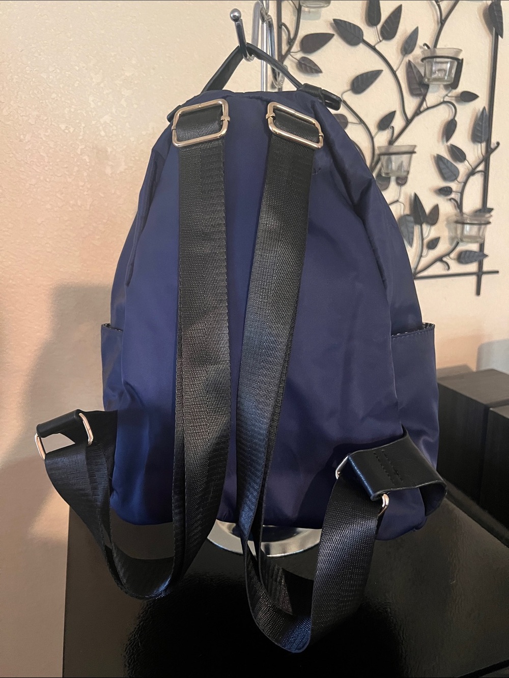 MMS Design Studio Navy Blue Backpack with Gold Hardware - Picture 7 of 11